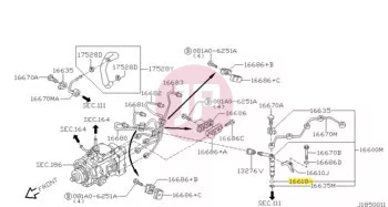 NISSAN 16618-2W200 - SEAL-O RING,NOZ