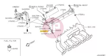 NISSAN 16618-5L300 - O RING
