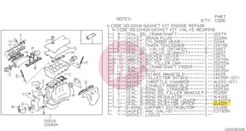 NISSAN 16618-5L300 - O RING