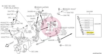 NISSAN 16625-43G00 - GASKET NOZZLE