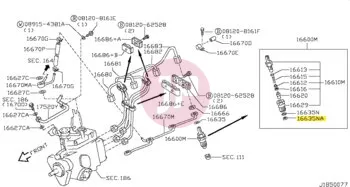 NISSAN 16626-43G00 - GASKET-NOZZLE