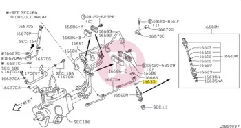 NISSAN 16627-43G00 - GASKET-NOZZLE