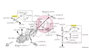 NISSAN 16635-AD212 - GASKET-NOZZLE