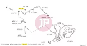 NISSAN 16635-AD212 - GASKET-NOZZLE