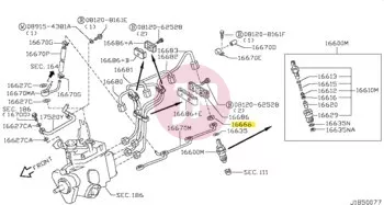 NISSAN 16666-43G0A - NUT SPILL