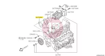 NISSAN 16701-2W200 - Fuel Injection Pump Gasket