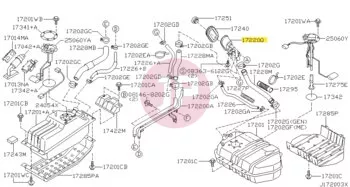 NISSAN 17221-VB006 - TUBE ASSY