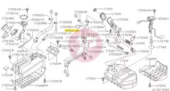 NISSAN 17226-VB005 - Üzemanyag betöltőcső