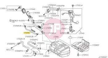 NISSAN 17226-VC700 - HOSE