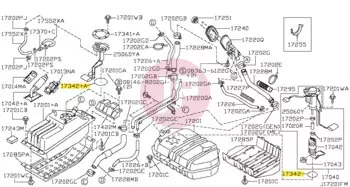 NISSAN 17342-01A00 - O RING F/GAUG99