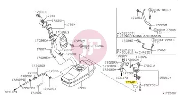 NISSAN 17342-01A00 - O RING F/GAUG99
