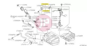 NISSAN 17550-37J01 - HOSE-FUEL