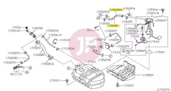 NISSAN 17550-37J01 - HOSE-FUEL