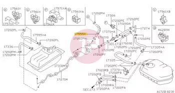 NISSAN 17555-VB005 - HOSE-FUEL
