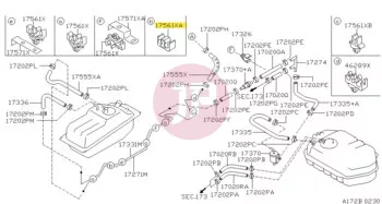 NISSAN 17561-0W002 - INSULATOR
