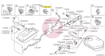 NISSAN 17561-0W002 - INSULATOR
