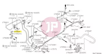 NISSAN 17571-01J00 - CLIP