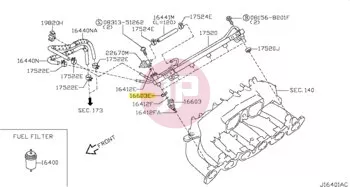 NISSAN 17571-5L30A - CLAMP-INJECTOR