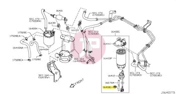 NISSAN 17574-29R01 - CLIP CABLE