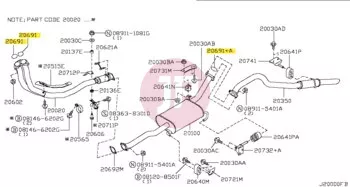 NISSAN 20691-30P00 - GASKET