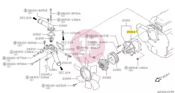 NISSAN 21014-34N01 - GASKET-W/PUMP