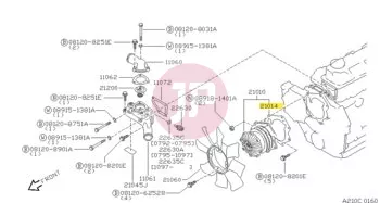 NISSAN 21014-34N01 - Vízpumpa tömítés