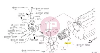 NISSAN 21014-34N01 - Vízpumpa tömítés