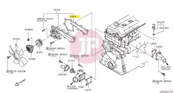 NISSAN 21014-VC201 - Vízpumpa tömítés