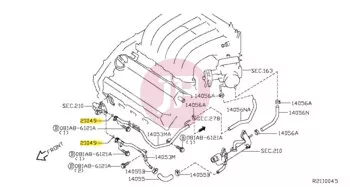 NISSAN 21049-ZL80A - SEAL-O RING