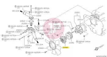NISSAN 21082-VB00A - COUPLING ASSY