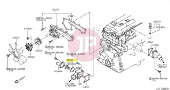 NISSAN 21200-VC20A - THERMOSTAT ASSY