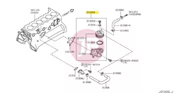 NISSAN 21300-VC22B - COOLER SET-OIL