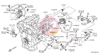 NISSAN 21331-AD20A - GASKET
