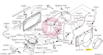 NISSAN 21477-VB300 - Alsó hűtőventilátor burkolat