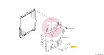 NISSAN 21477-VC810 - SHROUD-RAD,LWR