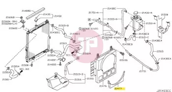 NISSAN 21477-VC810 - Alsó hűtőventilátor burkolat