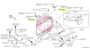 NISSAN 21506-10V00 - MOUNTG RUBR-RAD
