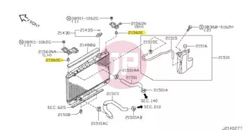 NISSAN 21506-10V00 - MOUNTG RUBR-RAD