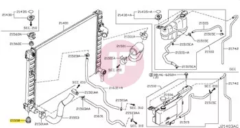 NISSAN 21508-4P000 - Radiator Mounting Rubber Bushing
