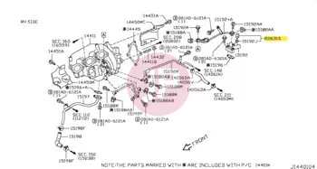 NISSAN 22630-44B20 - SENSOR ASSY-TEM