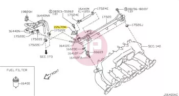 NISSAN 22670-5L31A - Üzemanyagnyomás-szabályozó egység