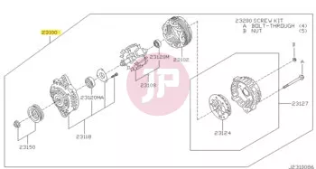 NISSAN 23100-VD70A - ALTERNATOR ASSY