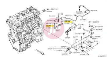 NISSAN 23774-61A0A - GROMMET