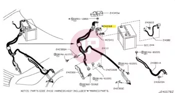 NISSAN 24340-7F000 - Battery Terminal Connector Assembly
