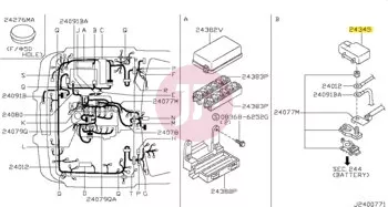 NISSAN 24345-VB000 - COVER-CONNECTOR