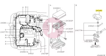 NISSAN 24345-VB000 - COVER-CONNECTOR