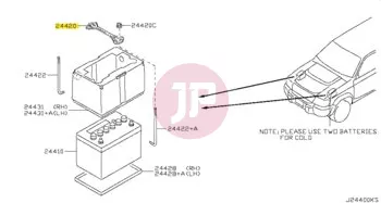 NISSAN 24420-M6600 - BAR ASSY-BATTER