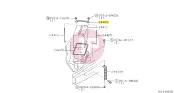 NISSAN 24420-M6600 - BAR ASSY-BATTER