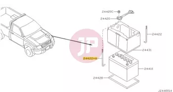 NISSAN 24425-VD201 - Battery Hold-Down Rod