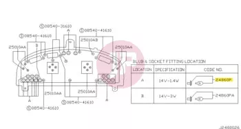 NISSAN 24860-40F01 - SOCKET BULB A